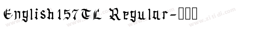 English157TL Regular字体转换